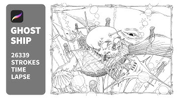 Ghost ship | Line Drawing | Time Lapse | Procreate | Ipad Pro | Digital Art