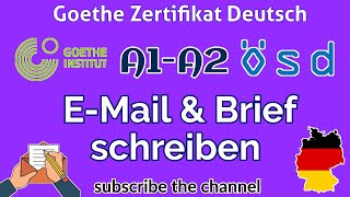 A1-A2 E-Mail & Letter Writing in German Language mit Beispiel || Goethe Brief - E-Mail schreiben