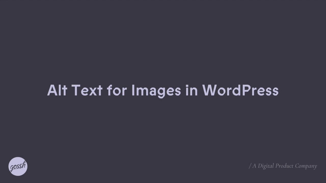 Alt Text for Images in Wordpress