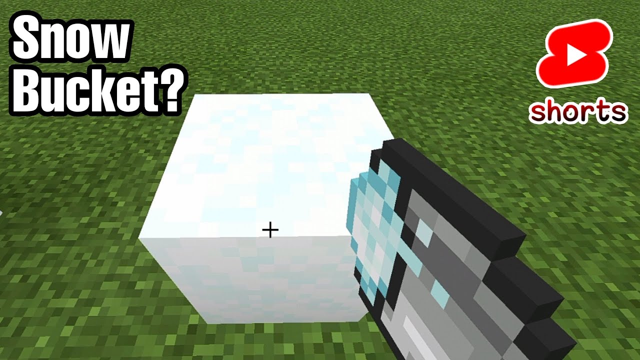 How to put SNOW in bucket in Minecraft 1.17 - YouTube