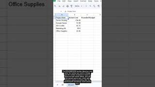 ROUNDDOWN Function in Google Sheets — Formula #13 of 500 #Shorts