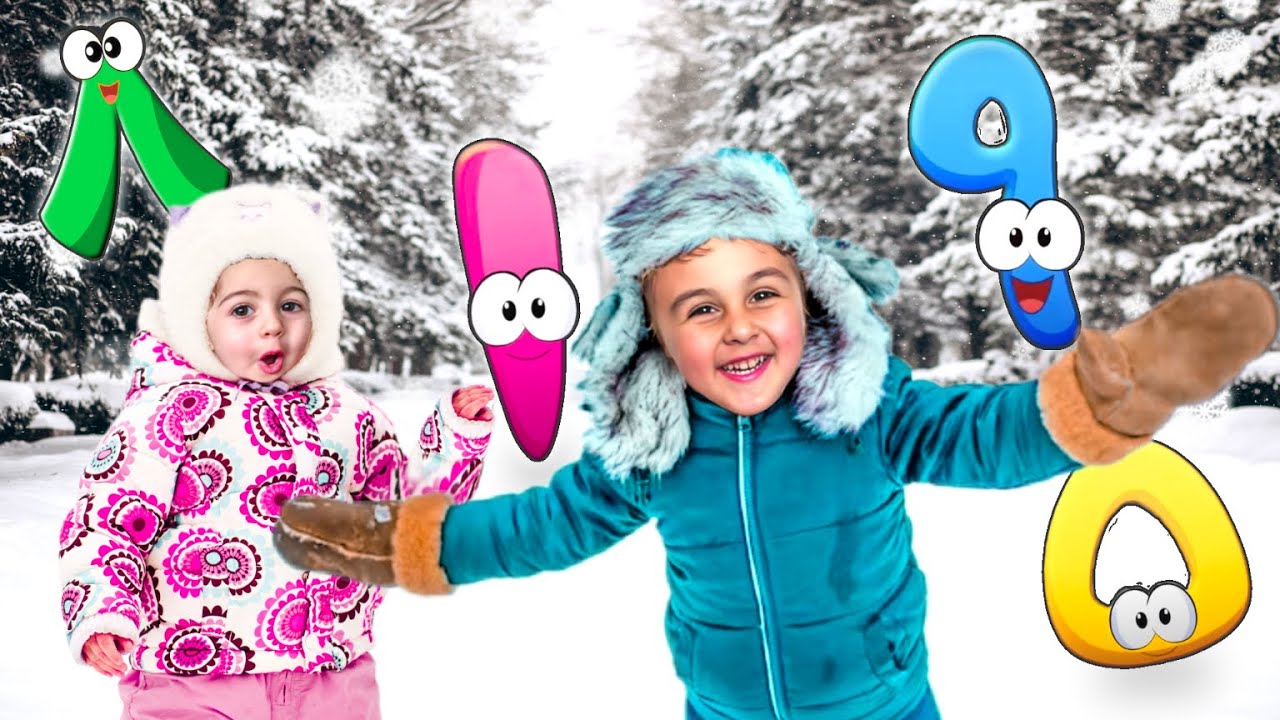 تعليم الأرقام في الثلج | الأرقام العربية للأطفال| كيف أعلم ابني الأرقام | Learn Arabic Number