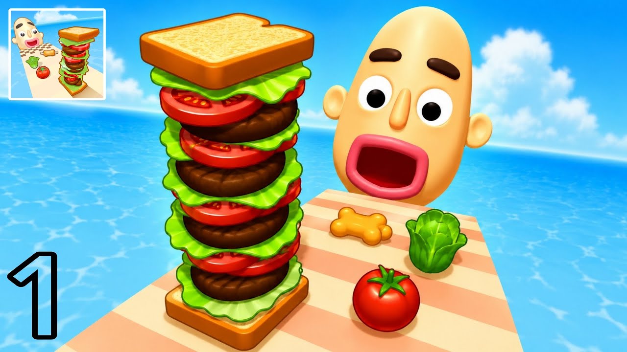 SANDWICH RUNNER Part 1 Gameplay Walkthrough Tutorial Mobile Games MAX ...