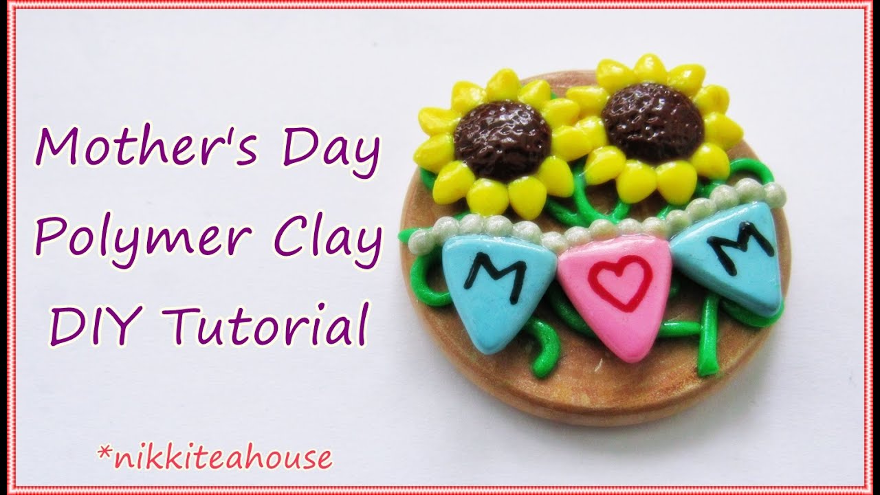 Mother S Day Polymer Clay Diy Tutorial Youtube