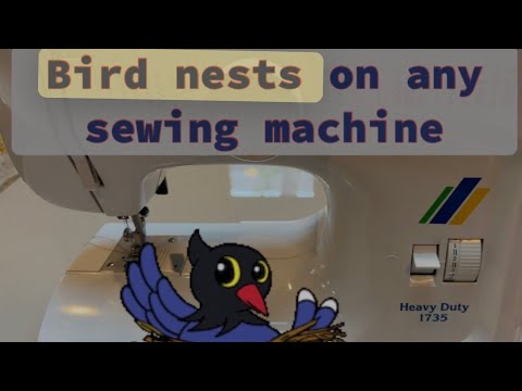 No bird nests on any sewing machine plus thread a White 1735