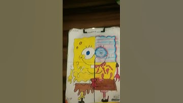 SpongeBob in 4 different style ✨ last part glitch #viral #art #painting #shortvideo #shorts