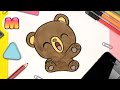 COMO DIBUJAR UN OSO KAWAII - Dibujos kawaii fáciles - Como dibujar animales kawaii