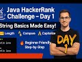 Solved HackerRank Java Strings in 5 Minutes! | Day 1 Challenge 🔥