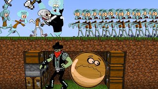 Dennis & Dirty Bubble Speedrunners Vs 19 Squidward Hunters
