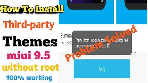 Problem Solved | How To Install Third Party themes|miui 9.5|bangla review|