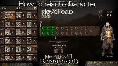 How to reach Character level cap in Mount and Blade II Bannerlord - No Cheats or Mods
