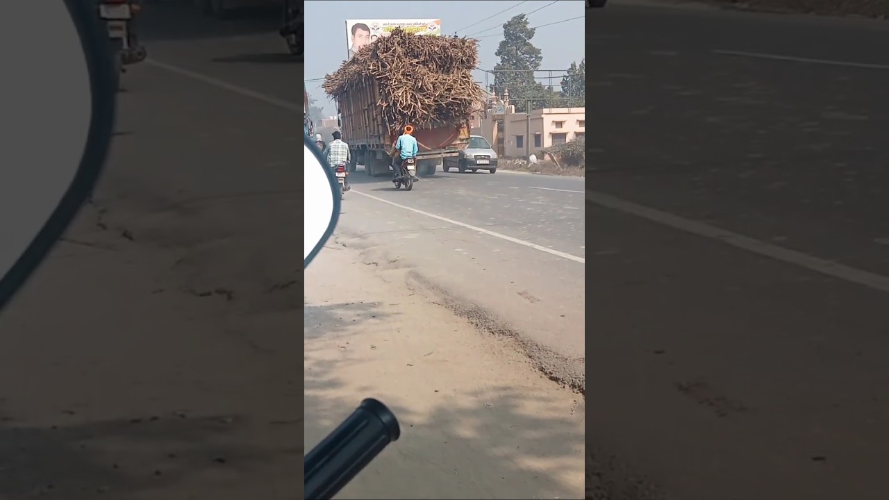 over loading track on road don't mistake...