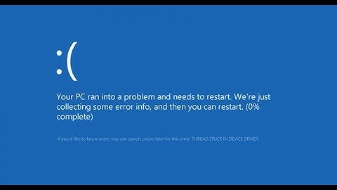 How to fix the thread stuck in display driver problem