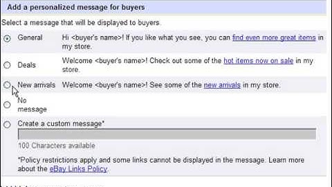 Add Your Own Unique Blurb to the eBay Store Listing Frame