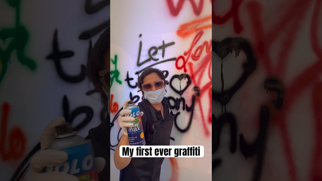 My first ever Street Style Graffiti at Sony India Conference 🤓😍 