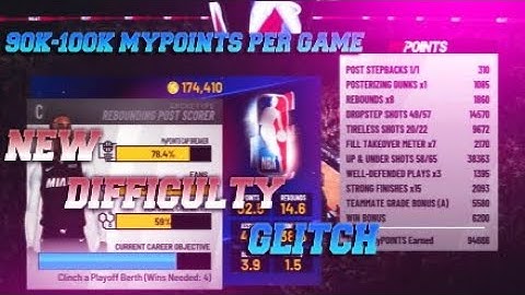 NEW DIFFICULTY GLITCH!! BEST REP METHOD IN MYCAREER! 150K-200K MYPOINTS!! ALL BUILDS!! |NBA 2K19