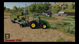 John Deere Traktör Çocuklar Için Atları Besleme 