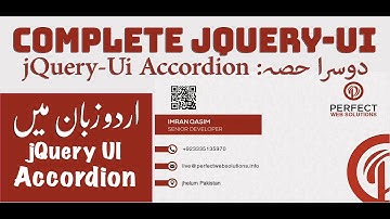 JQuery-UI Tutorials Part 02: How to use jQuery-UI Accordion Widget  ( Urdu / Hindi ) 2017