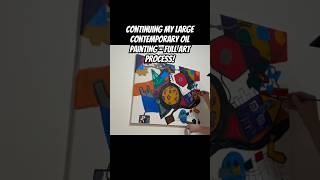 Continuing My Large Contemporary Oil Painting - Full Art Process!