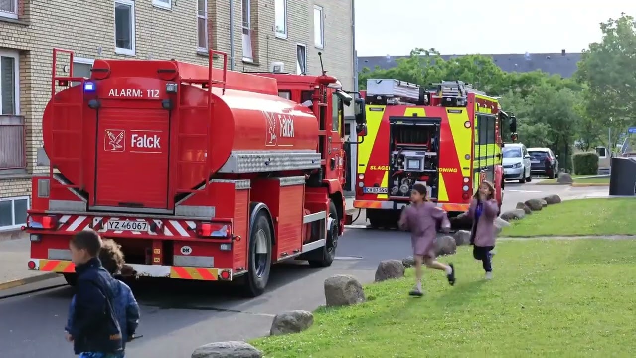 Brand i kælder i etageejendom