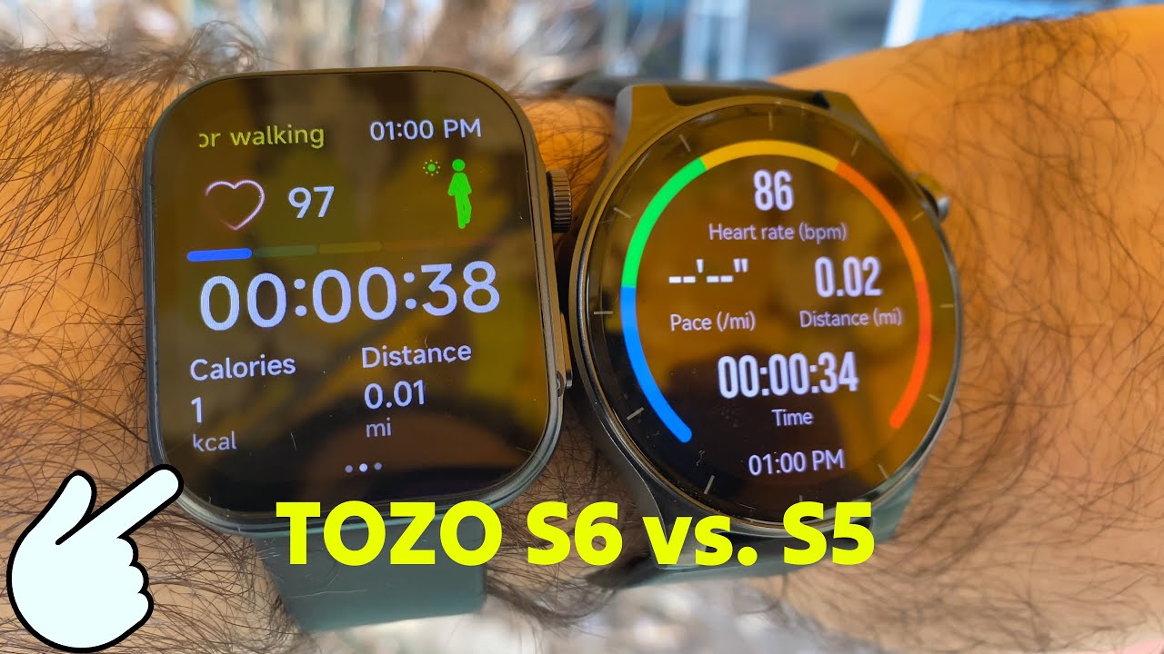 TOZO S6 vs. TOZO S5 💪 2 Cheap AMOLED Smartwatches with 100 Sports Modes