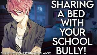[M4F] Sharing a bed with your school bully [Cuddling] [Enemies to Lovers] [Tsundere] [Kisses]