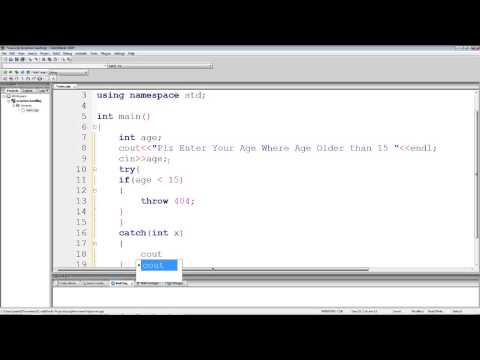 C++ Handling Exceptions