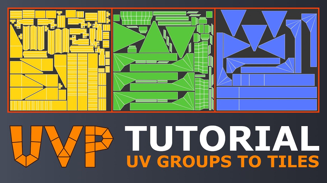 UVPackmaster tutorial for Blender UV packing mode "Groups To Tiles