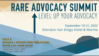 RARE Advocacy Summit 2023: Crafting a Data Sharing Strategy