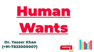 Human Wants
