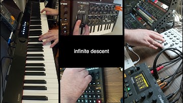 infinite descent // synth jam #8 // piano + digitakt + ju06a + microbrute