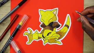 How To Draw ABRA | Pokémon | Step By Step Tutorial | DeMoose Art