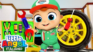 A Lavoro con Il Papà! 🚗🔧 Cartoni Animati Con Gianni Piccino - Little Angel Italiano