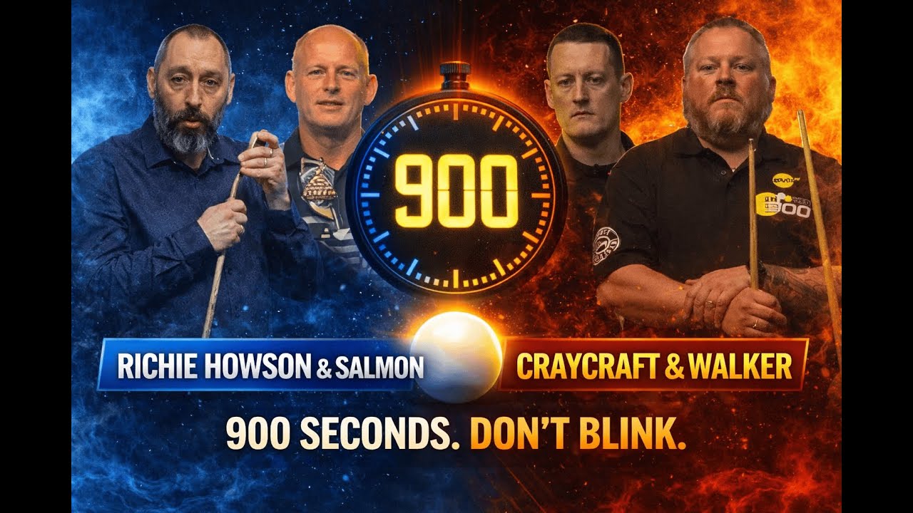 Richie Howson & Salmon 🆚 Craycraft & Walker | Snooker 900 Doubles 🎱 | No Time to Blink 