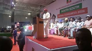 Governor Siminalayi Fubara at APC Zonal Congress in Asaba