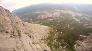 Base jump through cloud, Monte Brento 2015.