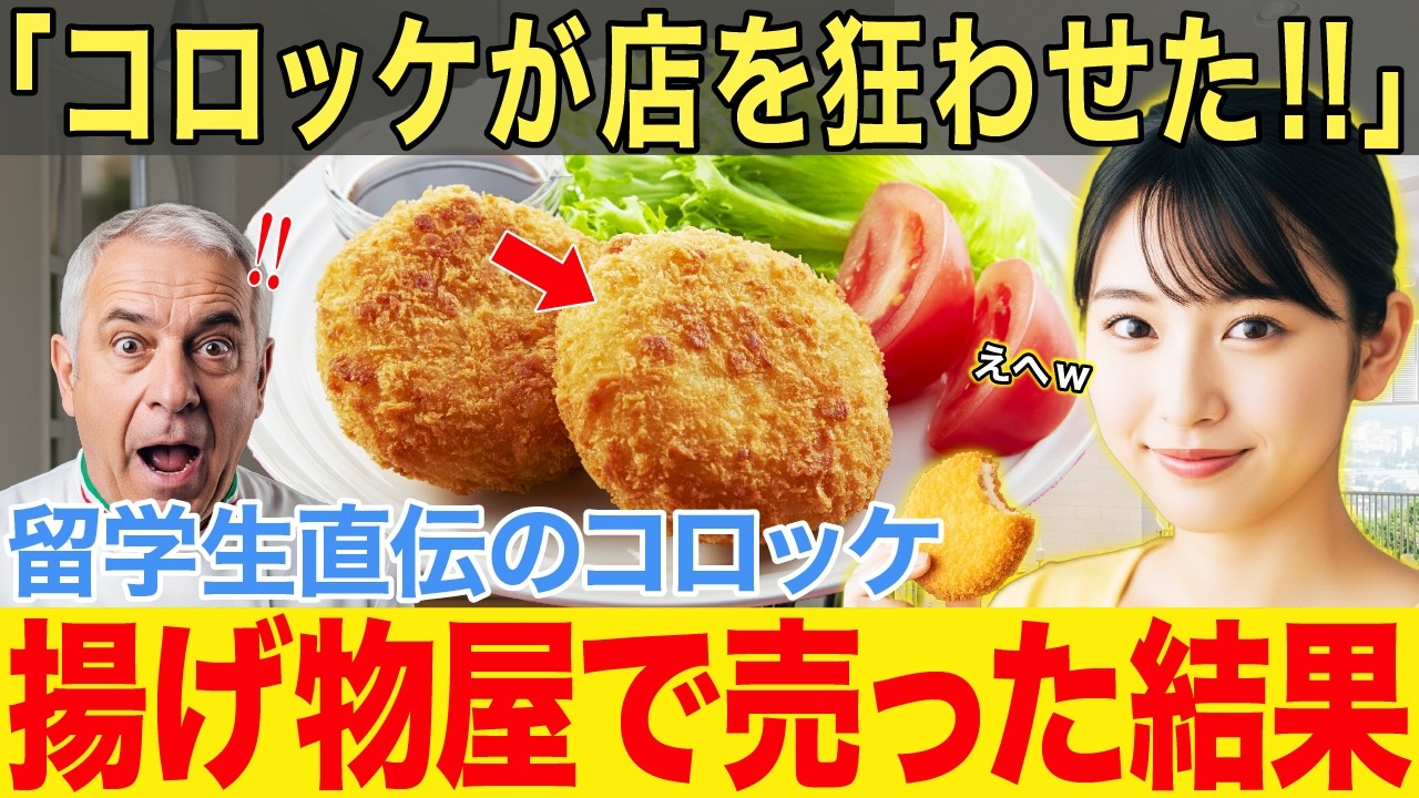 【海外の反応】「日本のコロッケが店を救った！！」廃業寸前のイタリアの揚げ物店が日本人留学生のバイトを雇った結果…街を揺るがす大騒動に！？