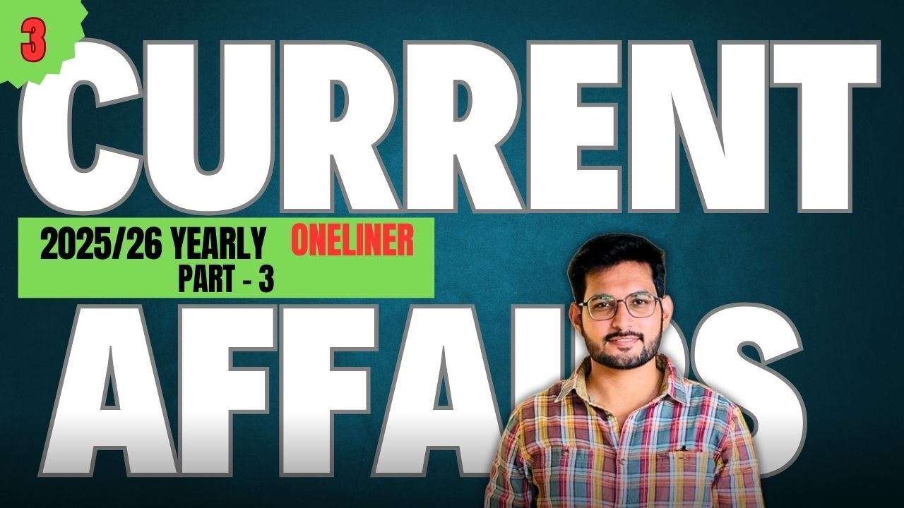 MPPSC Current Affairs 2025-26 One Liner PART - 3 | Complete Yearly ...