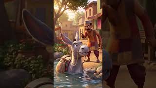 This donkey tried to be smart… big mistake 😳 watch till end. #3danimation #pixarstyle #cartoon
