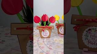 maceta con tulipanes para mamá 😉 con sorpresa 😍 #día de las madres