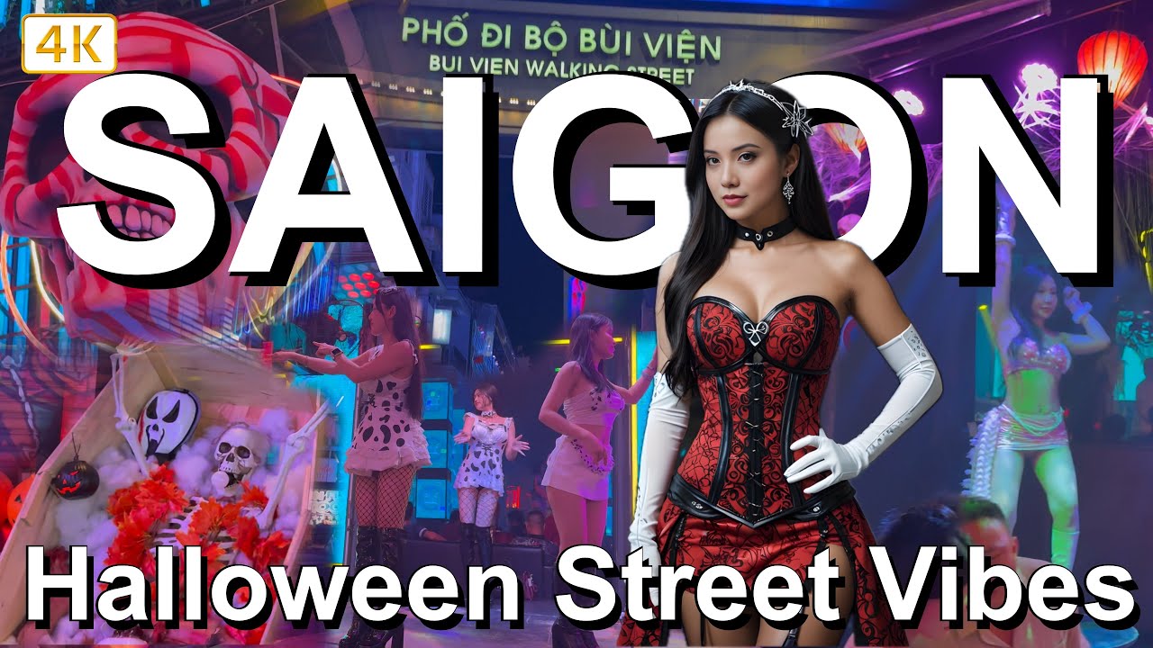 🇻🇳 Halloween in Vietnam 2025 | Saigon Nightlife Street Scenes 4K