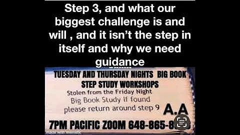 Step 3, and what our biggest challenge is and will is, and the problem we have workshop with Tony R