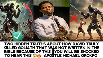 TWO HIDDEN TRUTHS ABOUT HOW DAVID TRULY KILLED GOLIATH THAT WAS NOT WRITTEN IN THE BIBLE -APST MIKE