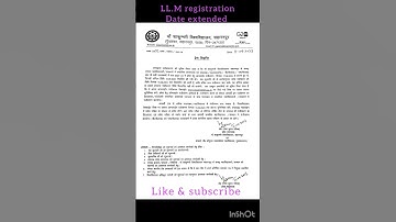 MSU LL.M registration date extended #msuniversity #admission #llm #ccsu