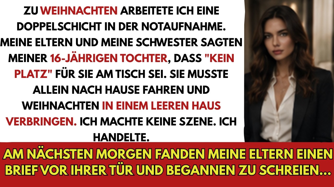 An Heiligabend kam ich erschöpft von einer Doppelschicht in der Notaufnahme nach Hause und fand meine sechzehnjährige Tochter zusammengerollt auf dem Sofa. „Sie sagten, es gäbe keinen Platz für...