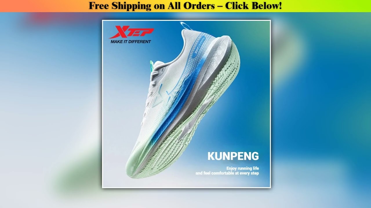 Xtep Kunpeng Men's Running Shoes 2025 Summer Lightweight Breathable Cushioning Shock-absorbing