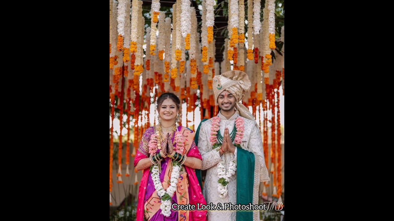 Maharashtrian Wedding Couple Photo Poses | Marathi Wedding Couple Dress 