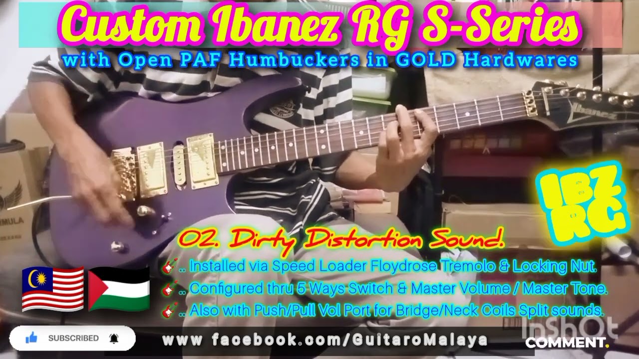 Custom Ibanez RG S-Series + PAF Pickups in GOLD 🎸