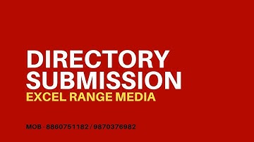 Directory Submission Tutorial - Offsite Seo - Excel Range Media