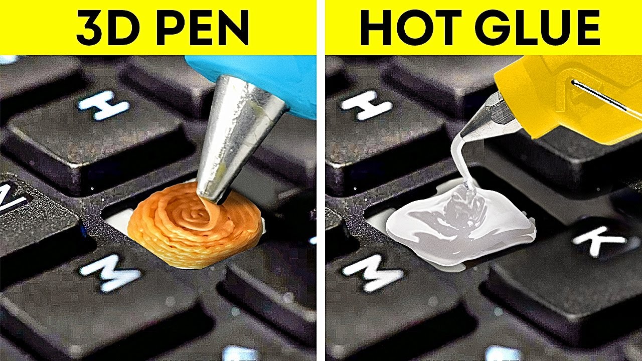 3D PEN vs HOT GLUE | Creative DIYs and Hacks For Craft Lovers - YouTube